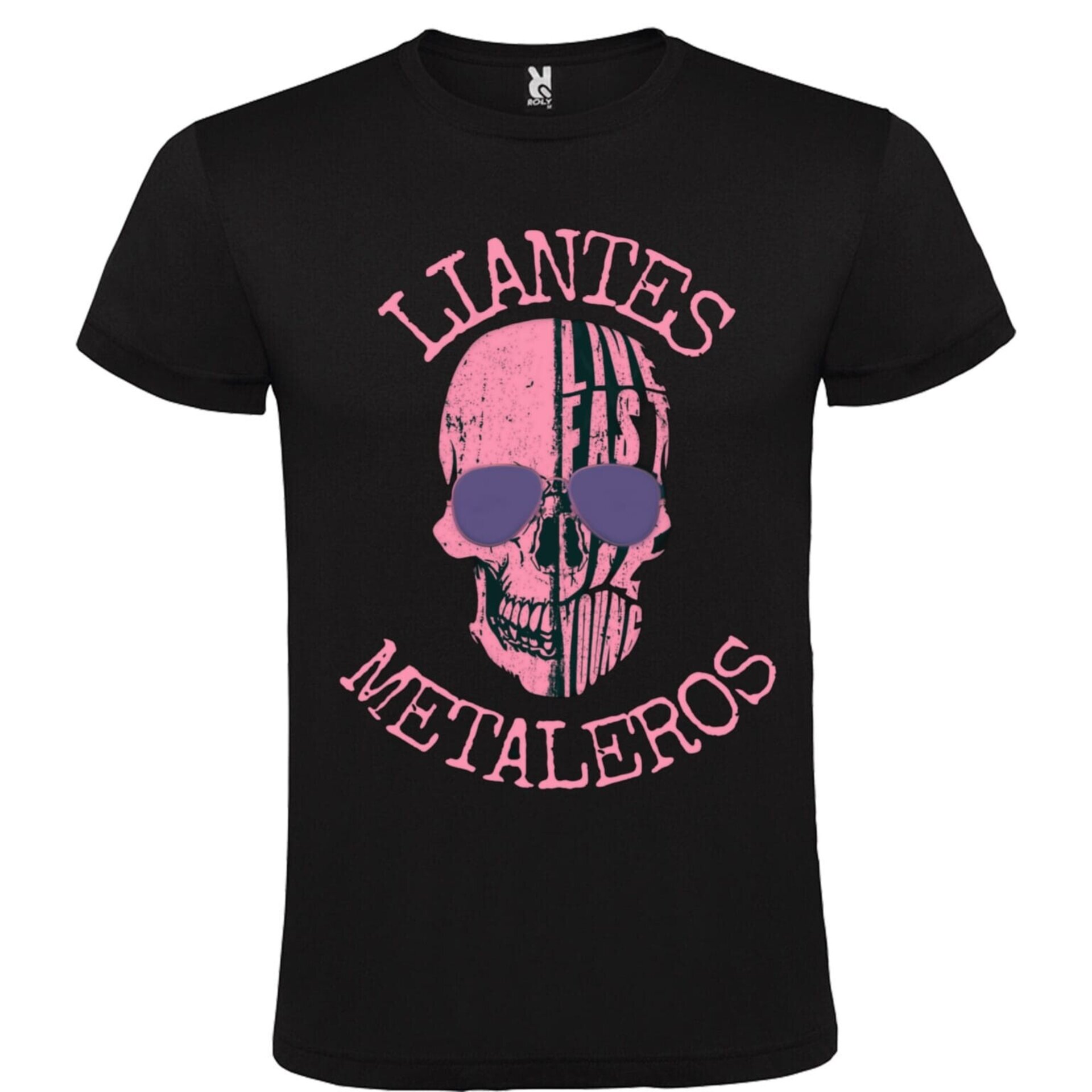 CAMISETA SOLIDARIA CHICA LOGO LIANTES EN ROSA - 1
